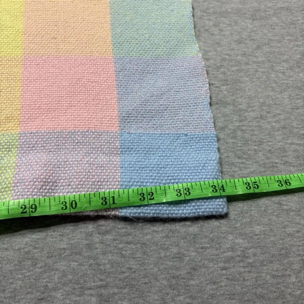 Vintage Crossnore School Inc Hand Woven Baby Blanket Pastel Crib Throw Americana